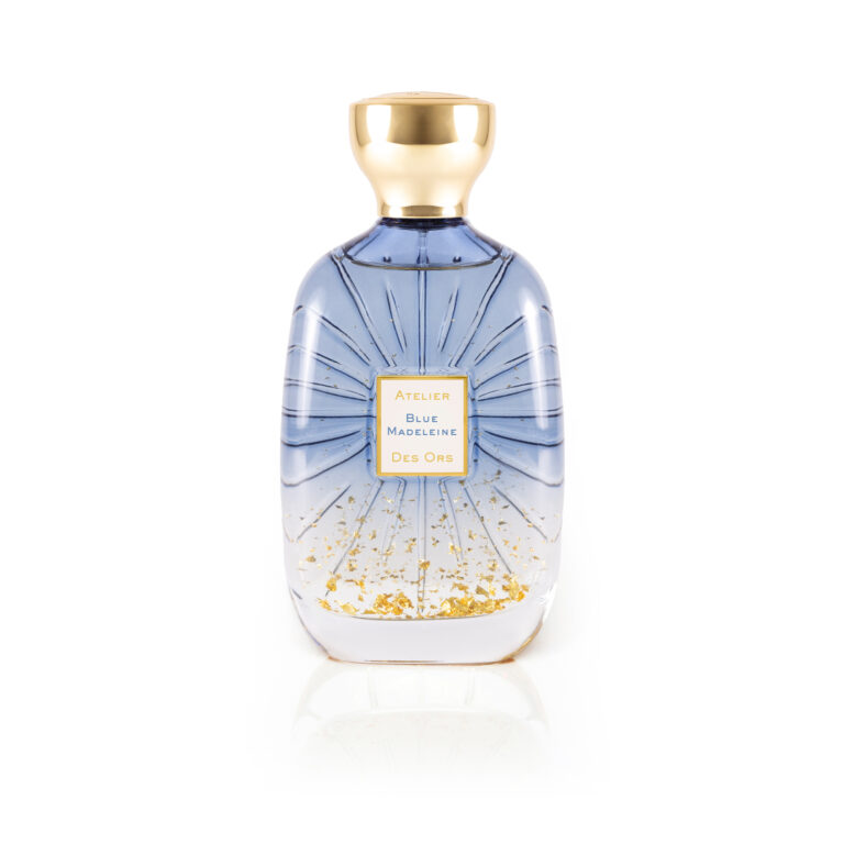 blue madeleine perfume bottle